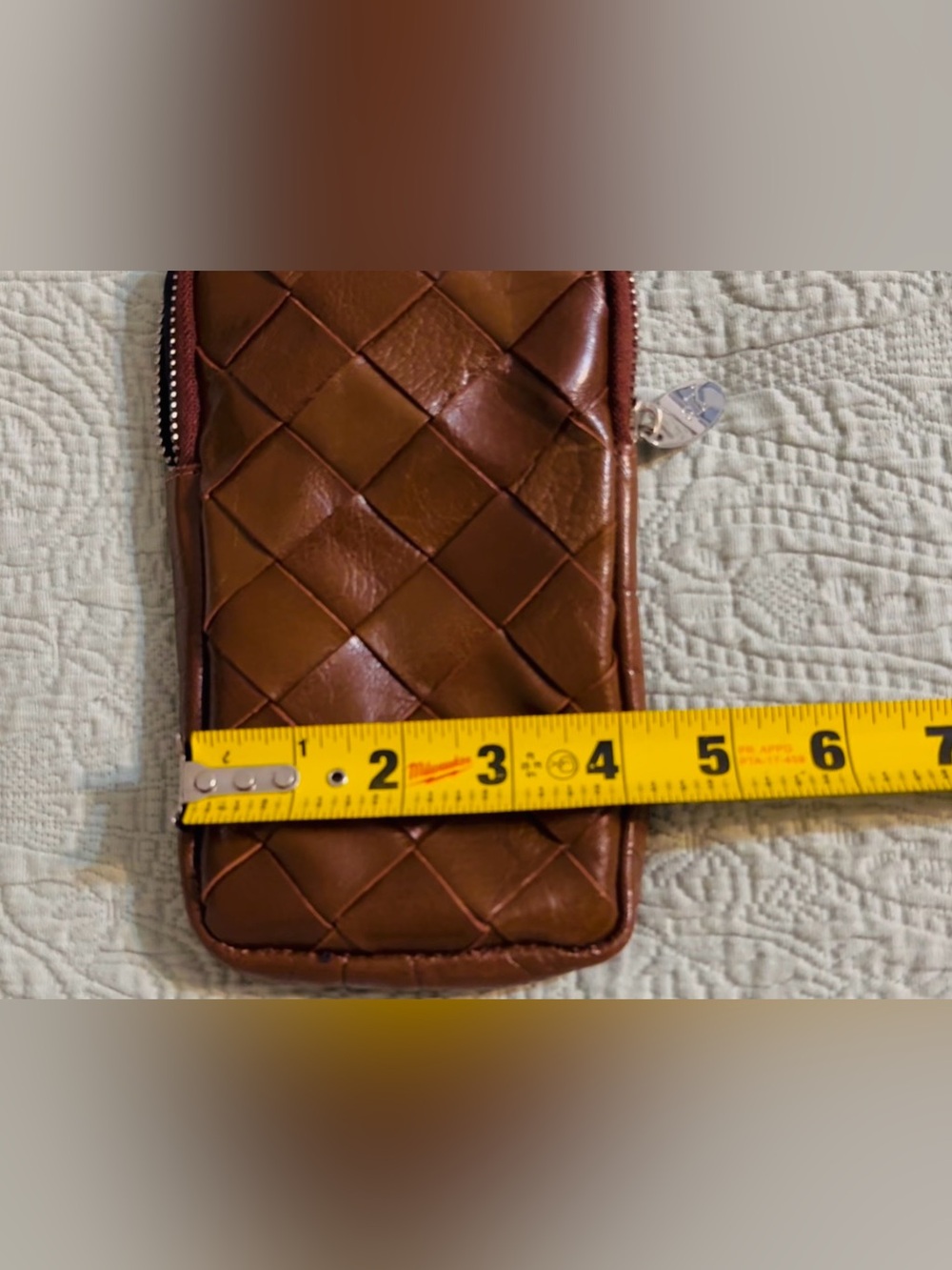 Ashwood unisex cross bodybag, leather woven, like new. - Picture 5 of 11